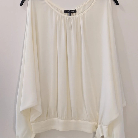 Women's Sheer Butterfly Slit Sleeve Boho Blouse - Picture 1 of 10